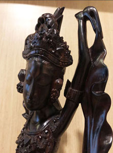 バリ カービング（木彫り） 黒檀　レゴンダンス：アジアンモダン家具雑貨　プレノズ