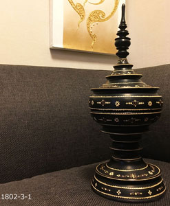 ミャンマー バガン漆器 ラッカー オブジェ インテリア パゴダ 3-1