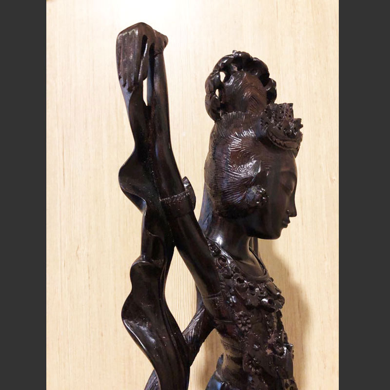 バリ カービング(木彫り）黒檀 踊り子 1807-1【送料無料】|アジアン