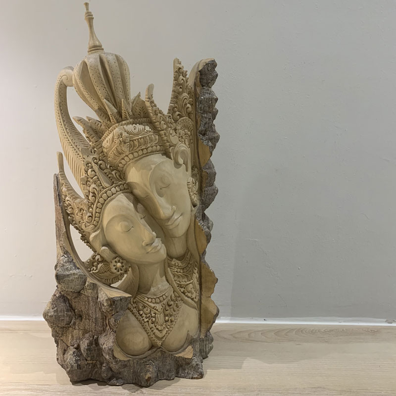 バリ カービング(木彫り）ラーマ＆シータ 2207-6【送料無料】|アジアン